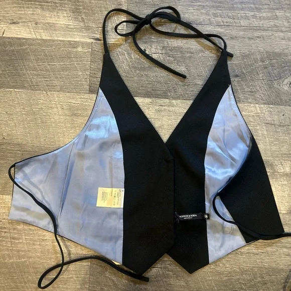 Scotch & Soda Black Halter Vest Top - Picture 6 of 8